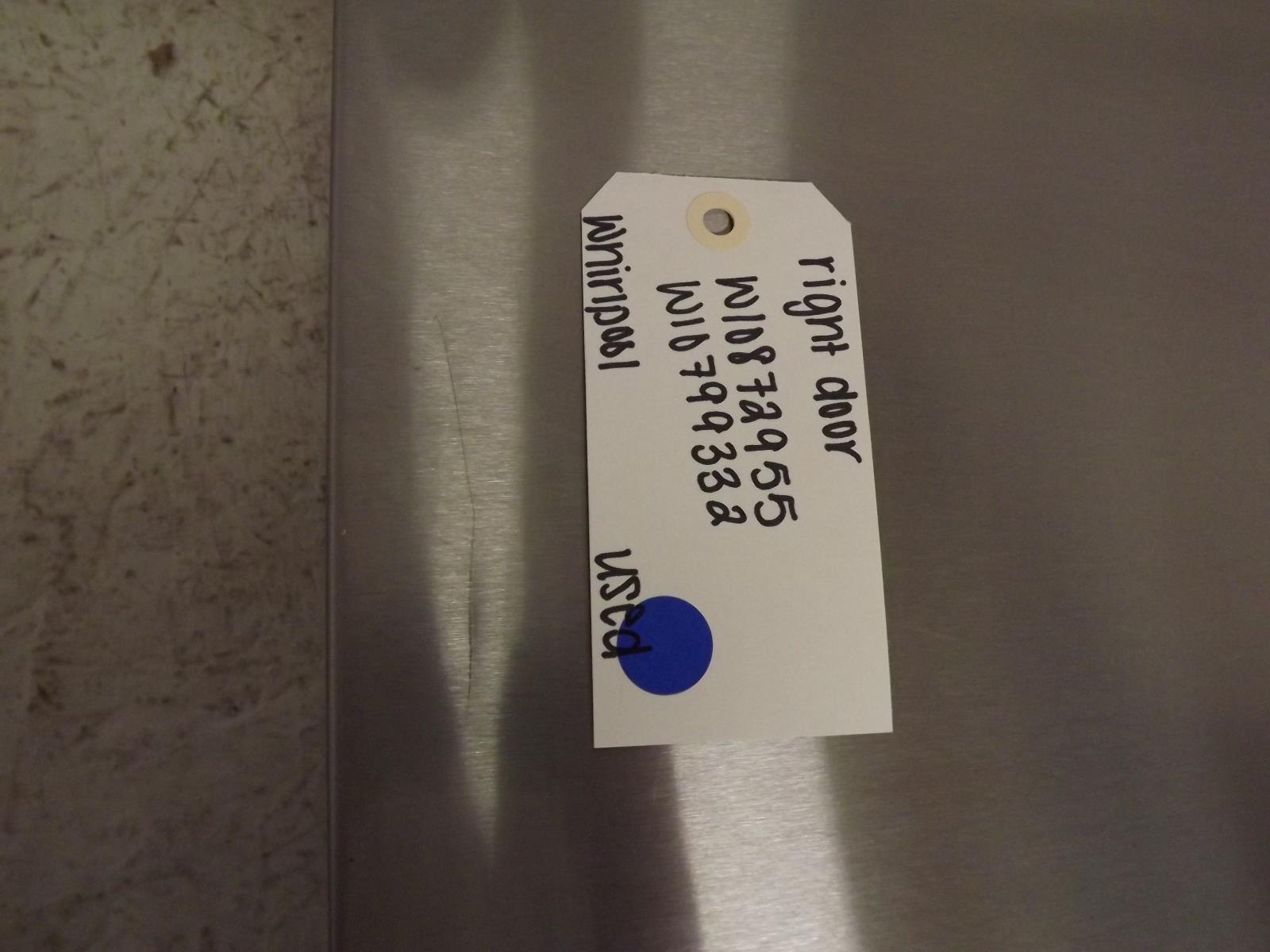 Whirlpool Refrigerator W10872955 W10799332 Right Door Used Whirlpool Refrigerator W10872955 W10799332 Right Door Used